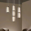 Nordic Glass Pillar Chandelier Pendant Light - Roman Designer - Ljojo