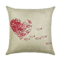 Ljojo Linen Pillowcase 45*45cm for Household Sofa Decor - Love Letter Series