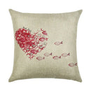 Ljojo Linen Pillowcase 45*45cm for Household Sofa Decor - Love Letter Series