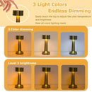 Ljojo Metal LED Touch Desk Lamp Rechargeable Portable Dimming Retro Design for Bedroom and Picnic