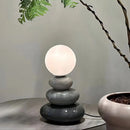Colorful Ceramic LED Table Lamp - Ljojo Moon Stromatolite, Bedroom Desk Mood Light