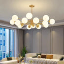 Nordic Glass LED Chandelier Modern Pendant Light for Living Room Kitchen Dining Room by Ljojo