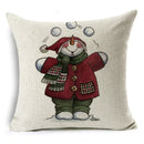 Christmas Santa Claus Pillowcase: Ljojo Linen Decoration for Car Sofa 45cm * 45cm