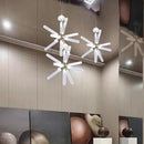 Modern Minimalist LED Glass Pipe Chandelier Pendant Light for Home Decor Restaurant Lobby by Ljojo