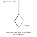 Ljojo Minimalist Line Chandeliers: Elegant LED Pendant Lighting with Magnetic Suction Connection