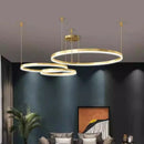 Modern Round LED Chandelier Pendant Lamp Nordic Hanging for Living Room Dining Bedroom by Ljojo
