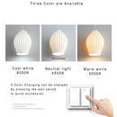 Elegant Ribbed Ceramic Pendant Lights by Ljojo - White Shade
