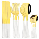 Ljojo 16-Piece Stainless Steel Western Dinnerware Cutlery Set