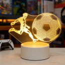LED 3D Football Theme Table Lamp for Sports Enthusiasts - Creative Bedroom Night Light