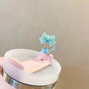 Ljojo 10mm Straw Cap Covers for Stanley Tumbler Cup - 30&40oz Large Diameter Silicone Bow Caps