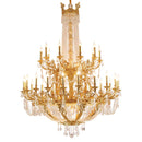 French Empire Copper Crystal Chandelier | Large Luxury Hanging Pendant Light by Ljojo