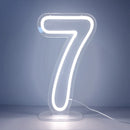 Ljojo™ Numbers Neon Sign 0-9 with Stand Base - USB Powered Dimmable Light Sign