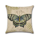 Butterfly Pattern Pillow Case Animal Decorative Linen Cushion Cover for Ljojo Home Decoration