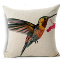 Ljojo Linen Cushion Cover 45x45cm, Flower & Animal Design for Sofa & Bed