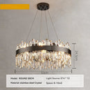 Ljojo Gold Rectangle Crystal Chandelier for Dining Room | Modern Kitchen Island Ceiling Light
