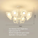 Ljojo French Pendant Light: Nordic Flower Led Lighting Fixture for Home Decoration
