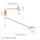 Industrial Copper Swing Arm Wall Lamp Double Head LED E27 Gold/Black/White by Ljojo