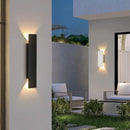 LED Black Wall Lamp 18W Aluminum Strip Bedroom Exterior Outdoor Lighting by Ljojo