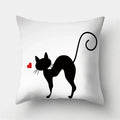 Cute Cat Cushion Cover 45x45cm - Ljojo Home Decor Pillowcases