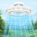 Ljojo Luxury Smart Ceiling Fan Light Remote Control Dimmable LED Chandelier
