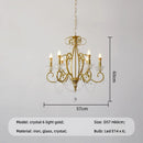 American Retro E14 Led Chandelier: French Style White Metal Candle Pendant Light by Ljojo