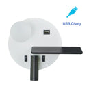 Ljojo LED Reading Wall Light with USB Charging, Wireless Sconce & Phone Switch.