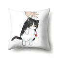 Cute Cat Cushion Cover by Ljojo: Cartoon Pets Pillow Case for Home Sofa Decor