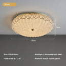 French Medieval Pearl Bedroom Crystal Ceiling Lamp Dimmable Romantic Lights by Ljojo
