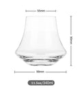Ljojo 11oz Whiskey Glass Tumbler for Iced Coffee & Wine - Wind Edge Design