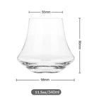 Ljojo 11oz Whiskey Glass Tumbler for Iced Coffee & Wine - Wind Edge Design