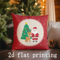Christmas-themed Ljojo Pattern Cushion Covers for Home Decor - Perfect for Sofa, Bedroom, Car