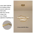 Modern Hexagon LED Pendant Light Chandelier for Living Dining Room by Ljojo