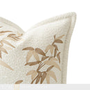 Ljojo Luxury Embroidered Bamboo Cushion Set - 45 * 45cm Square Handmade Pillow