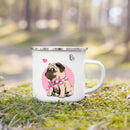 French Bulldog Print Enamel Mug by Ljojo - Dog Lover's Gift & Coffee Cup