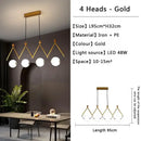 Nordic Luxury Cream Ball Leather Chandelier by Ljojo