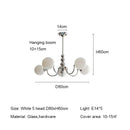 Medieval Vintage Pink Glass Ball Led Pendant Lights by Ljojo