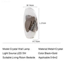 Ljojo Luxury Crystal LED Wall Lamp for Hotel Living Room and Bedroom