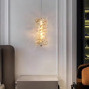 Ljojo Crystal Pendant Light Chandelier Modern Stylish Lighting Fixture for Bedroom Hallway Decor