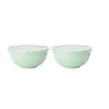 Ljojo Light Green Plastic Bowl Set with Lid for Kitchen, RV, Camping & Work