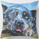 Cute Dog Pattern Square Pillow Covers For Home Decor by Ljojo