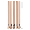Ljojo 304 Stainless Steel Bubble Tea Straw Set with Straw Brush Spoon