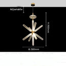 Nordic Glass Snowflake LED Pendant Lights for Home Decor | Modern Minimalist Chandelier by Ljojo