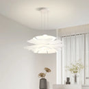 Ljojo Lotus Shape LED Chandeliers Cream Lighting Fixtures for Modern Living Room