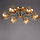 Ljojo Glass Ceiling Chandelier Elegant Nordic Hanging Light Fixture for Living Room Bedroom