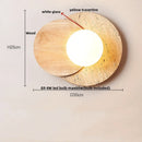Ljojo LED Wall Lamp Sconce Yellow Travertine Waterproof Outdoor Stair Light