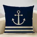 Ljojo Marine Cotton Fish Cushion Cover 45x45CM Square Home Decor Pillow Case