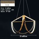 Modern LED Semi Circular Pendant Light Chandelier by Ljojo - High-end Steel Home Decor Fixture