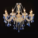 European Blue Atmosphere Villa Hotel Lobby Chandelier Crystal Pendant Lamp by Ljojo