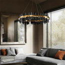 LED Pendant Light Luxury Crystal Chandelier for Master Bedroom Living Room by Ljojo
