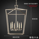 Gold Iron Cage Pendant Lighting Fixture Chandelier for Dining Room by Ljojo